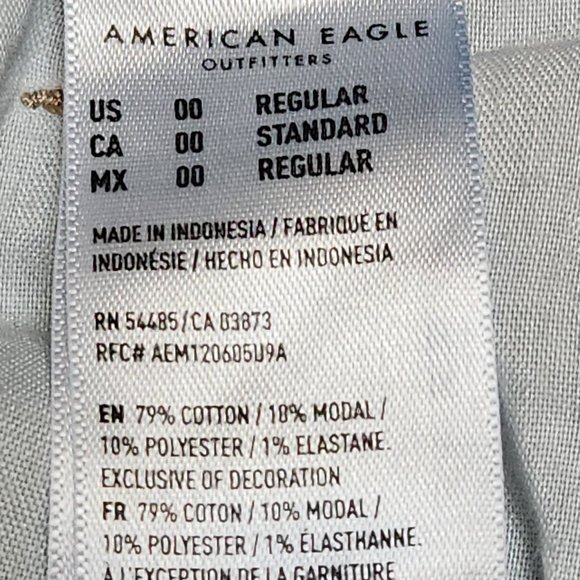 AMERICAN EAGLE Stretch Mom Jean - Sz 00 - Picture 8 of 8
